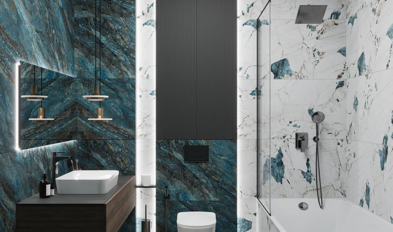 Beam Turquoise: Бирюзовый мрамор от LAPARET