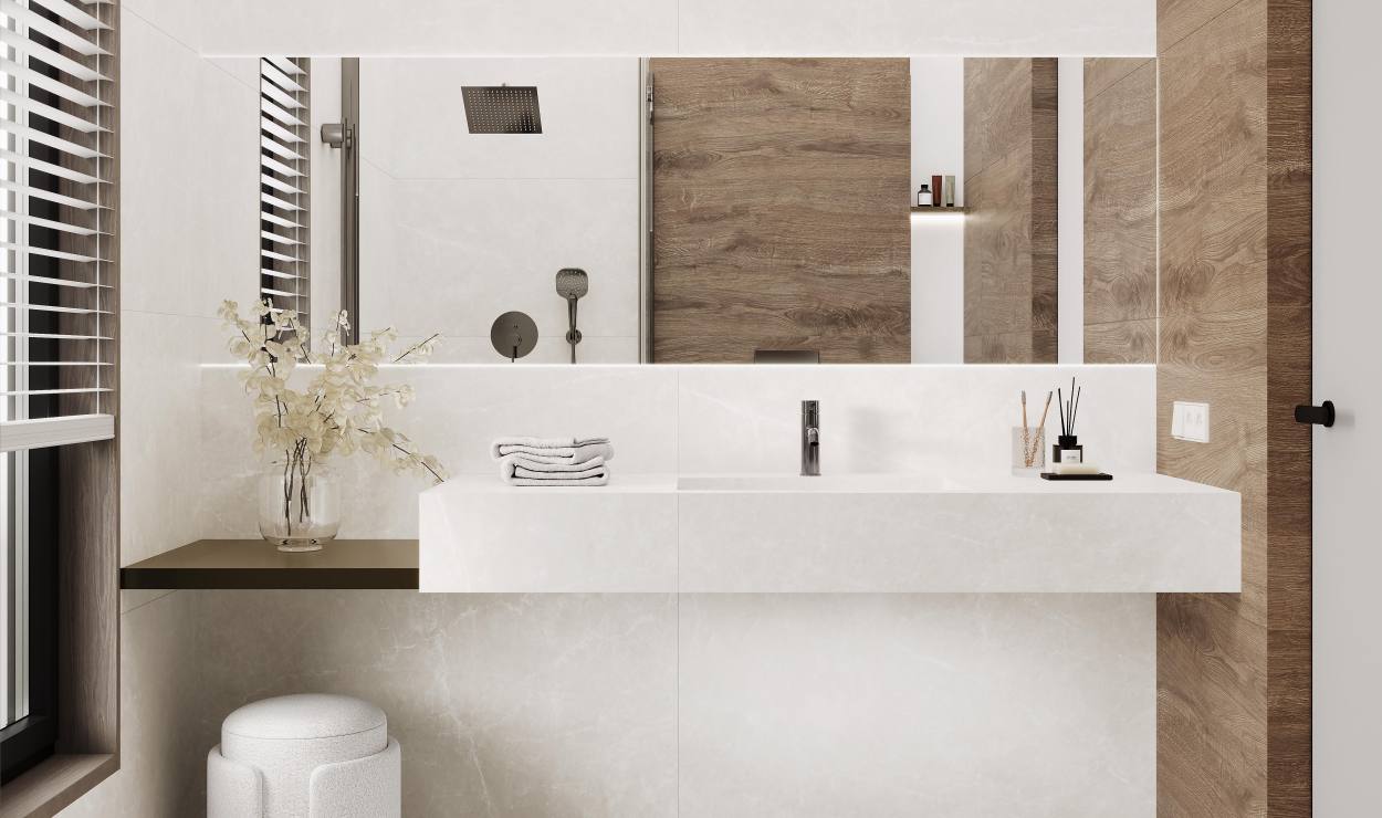 Керамогранит LAPARET Soft Cloud Bianco: нежно-серый мрамор с облачной текстурой